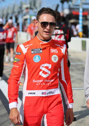 DAYTONA BEACH, FL - AUGUST 28: Gray Gaulding ( 66 Garage 66 Ford) walks down pit road before qualifying for the NASCAR, Motorsport, USA Cup Series Coke Zero Sugar 400 on August 28, 2026 at Daytona International Speedway in Daytona Beach, FL. (Photo by Michael Bush Icon Sportswire) AUTO: AUG 28 NASCAR Cup Series Coke Zero Sugar 400 EDITORIAL USE ONLY Icon260828013400