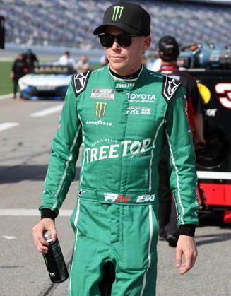DAYTONA BEACH, FL - AUGUST 28: Riley Herbst ( 35 23XI Racing TREETOP Toyota) walks down pit road before qualifying for the NASCAR, Motorsport, USA Cup Series Coke Zero Sugar 400 on August 28, 2026 at Daytona International Speedway in Daytona Beach, FL. (Photo by Michael Bush Icon Sportswire) AUTO: AUG 28 NASCAR Cup Series Coke Zero Sugar 400 EDITORIAL USE ONLY Icon260828014400
