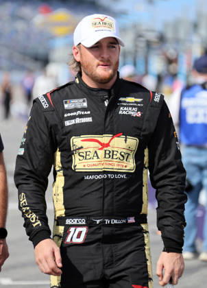 DAYTONA BEACH, FL - AUGUST 28: Ty Dillon ( 10 Kaulig Racing Beaver Street Fisheries Chevrolet) walks down pit road before qualifying for the NASCAR, Motorsport, USA Cup Series Coke Zero Sugar 400 on August 28, 2026 at Daytona International Speedway in Daytona Beach, FL. (Photo by Michael Bush Icon Sportswire) AUTO: AUG 28 NASCAR Cup Series Coke Zero Sugar 400 EDITORIAL USE ONLY Icon260828015400