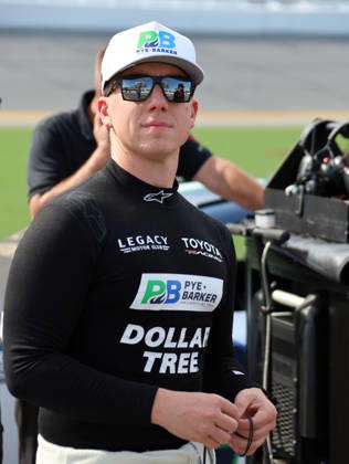 DAYTONA BEACH, FL - AUGUST 28: John Hunter Nemechek ( 42 LEGACY MOTOR CLUB Pye-Barker Fire & Safety Toyota) walks down pit road before qualifying for the NASCAR, Motorsport, USA Cup Series Coke Zero Sugar 400 on August 28, 2026 at Daytona International Speedway in Daytona Beach, FL. (Photo by Michael Bush Icon Sportswire) AUTO: AUG 28 NASCAR Cup Series Coke Zero Sugar 400 EDITORIAL USE ONLY Icon260828020400
