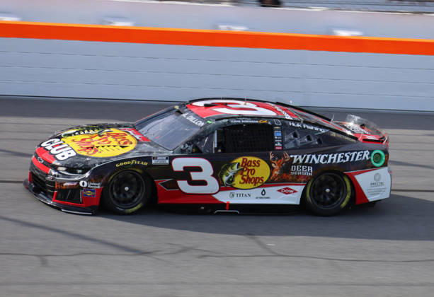 DAYTONA BEACH, FL - AUGUST 28: Austin Dillon ( 3 Richard Childress Racing Bass Pro Shops Winchester Deer Season XP Chevrolet) runs in qualifying for the NASCAR, Motorsport, USA Cup Series Coke Zero Sugar 400 on August 28, 2026 at Daytona International Speedway in Daytona Beach, FL. (Photo by Michael Bush Icon Sportswire) AUTO: AUG 28 NASCAR Cup Series Coke Zero Sugar 400 EDITORIAL USE ONLY Icon260828038400