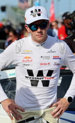 DAYTONA BEACH, FL - AUGUST 28: Connor Zilisch ( 88 Trackhouse Racing WeatherTech Chevrolet) during qualifying for the NASCAR, Motorsport, USA Cup Series Coke Zero Sugar 400 on August 28, 2026 at Daytona International Speedway in Daytona Beach, FL (Photo by Malcolm Hope Icon Sportswire) AUTO: AUG 28 NASCAR Cup Series Coke Zero Sugar 400 EDITORIAL USE ONLY Icon260828018400