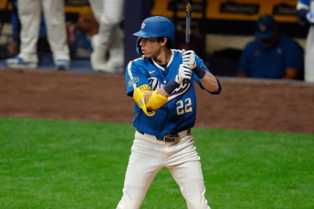 August 28, 2026, Milwaukee, Wisconsin, USA: Milwaukee Brewers designated hitter CHRISTIAN YELICH (22) at bat in a baseball game, Friday, Aug. 28, 2026, in Milwaukee, Wisconsin. MLB, Baseball Herren, USA 2026 - Rangers 1:6 Brewers  - ZUMAa325 20260828_zsa_a325_037 Copyright: xDavidxBalleringxIix