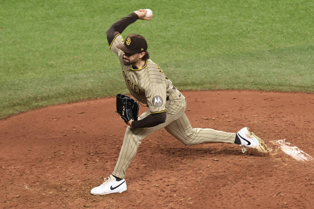 August 28, 2026, St. Petersburg, Florida, USA: San Diego Padres pitcher David Morgan (66) delivers a pitch during an MLB, Baseball Herren, USA game against the Tampa Bay Rays on August 28, 2026 at Tropicana Field. The Rays beat the Padres 9-4. St. Petersburg USA - ZUMAh180 20260828_zsp_h180_058 Copyright: xKimxHukarix