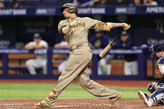 August 28, 2026, St. Petersburg, Florida, USA: San Diego Padres third baseman Manny Machado (13) grounds out to Tampa Bay Rays starting pitcher Shane McClanahan (18) during an MLB, Baseball Herren, USA game on August 28, 2026 at Tropicana Field. The Rays beat the Padres 9-4. St. Petersburg USA - ZUMAh180 20260828_zsp_h180_087 Copyright: xKimxHukarix
