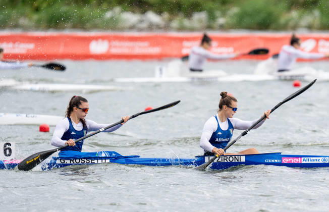 ICF Canoe Sprint and Paracanoe World Championships Giada Rossetti, Lucrezia Zironi during ICF Canoe Sprint and Paracanoe World Championships in Poznan, Poland, on August 29, 2026 Poznan Poland Copyright: xFotoxOlimpikx originalFilename:jastrzebowski-icfcanoe260826_npTqe