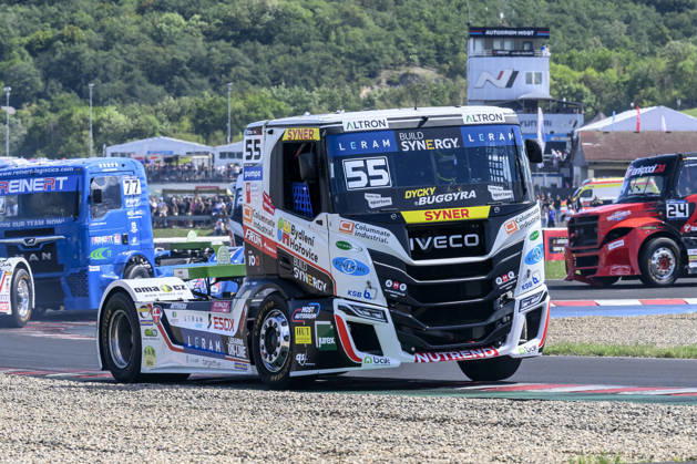 Czech Truck Prix, European circuit truck championship, took place place in Most, Czech Republic, on August 29, 2026. Adam Lacko from the Czech Republic on the track of the first race of the first competition day. (CTKxPhoto OndrejxHajek) CTKPhotoP2026082903417  CTKPhotoP2026082903417