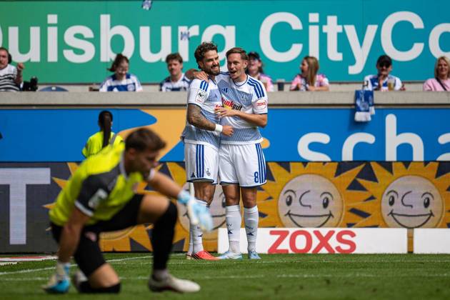 3.Liga MSV Duisburg - Würzburger Kickers ** NUR FÜR REDAKTIONELLE ZWECKE ** EDITORIAL USE ONLY **<p>Fußball 3.Liga MSV Duisburg - Würzburger Kickers am 29.08.26 in der Schauinsland-Reisen Arena in Duisburg Torjubel zum 2:0 durch Lex Tyger Lobinger ( Duisburg ) Duisburg Copyright: JakobxKlos