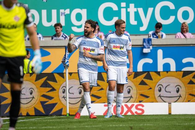 3.Liga MSV Duisburg - Würzburger Kickers ** NUR FÜR REDAKTIONELLE ZWECKE ** EDITORIAL USE ONLY **<p>Fußball 3.Liga MSV Duisburg - Würzburger Kickers am 29.08.26 in der Schauinsland-Reisen Arena in Duisburg Torjubel zum 2:0 durch Lex Tyger Lobinger ( Duisburg ) Duisburg Copyright: JakobxKlos