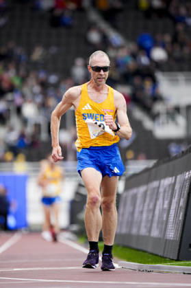 260829 Christer Svensson of Sweden competes in men™s 10 000m during day 1 of the athletics gala Finnkampen on August 29, 2026 in Helsinki. Photo: Kalle Parkkinen BILDBYRAN COP 18 XY0124 friidrott athletics friidrett finnkampen day 1 bbeng dag 1 Copyright: KALLExPARKKINEN BB260829BB527