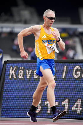 260829 Christer Svensson of Sweden competes in men™s 10 000m during day 1 of the athletics gala Finnkampen on August 29, 2026 in Helsinki. Photo: Kalle Parkkinen BILDBYRAN COP 18 XY0124 friidrott athletics friidrett finnkampen day 1 bbeng dag 1 Copyright: KALLExPARKKINEN BB260829BB528