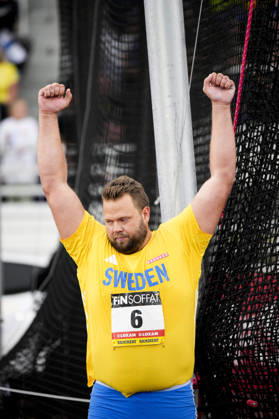 260829 Daniel Stahl of Sweden competes in men™s discus throw during day 1 of the athletics gala Finnkampen on August 29, 2026 in Helsinki. Photo: Kalle Parkkinen BILDBYRAN COP 18 XY0124 friidrott athletics friidrett finnkampen day 1 bbeng dag 1 Copyright: KALLExPARKKINEN BB260829BB725