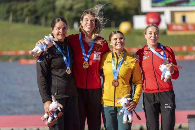 ICF Canoe Sprint and Paracanoe World Championships Aimee Fisher, Pauline Jagsch, Natalia Drobot, Anna Pulawska during ICF Canoe Sprint and Paracanoe World Championships 2026 in Poznan,Poland on August 29, 2026 Poznan Poland  Copyright: xAndrzejxIwanczukx originalFilename:iwanczuk-icfcanoe260829_npEui.jpg