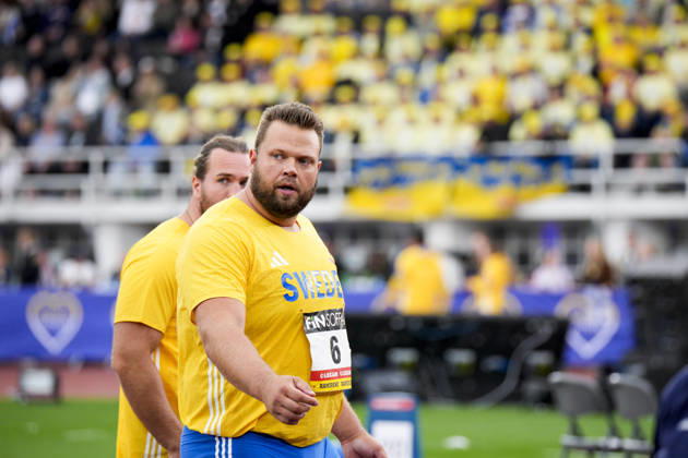 260829 Daniel Stahl of Sweden competes in men™s discus throw during day 1 of the athletics gala Finnkampen on August 29, 2026 in Helsinki. Photo: Kalle Parkkinen BILDBYRAN COP 18 XY0124 friidrott athletics friidrett finnkampen day 1 bbeng dag 1 Copyright: KALLExPARKKINEN BB260829BB768