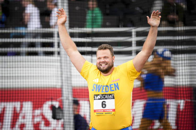 260829 Daniel Stahl of Sweden competes in men™s discus throw during day 1 of the athletics gala Finnkampen on August 29, 2026 in Helsinki. Photo: Kalle Parkkinen BILDBYRAN COP 18 XY0124 friidrott athletics friidrett finnkampen day 1 bbeng dag 1 Copyright: KALLExPARKKINEN BB260829BB770