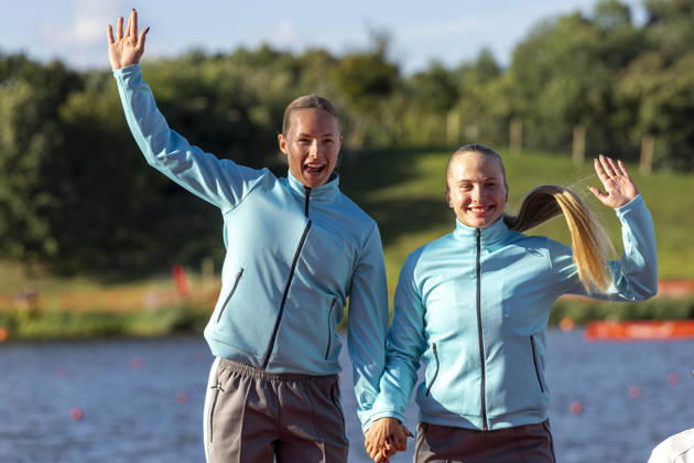 ICF Canoe Sprint and Paracanoe World Championships Yuliya Trushkina, Inna Nedelkina during ICF Canoe Sprint and Paracanoe World Championships 2026 in Poznan,Poland on August 29, 2026 Poznan Poland  Copyright: xAndrzejxIwanczukx originalFilename:iwanczuk-icfcanoe260829_np3gb.jpg