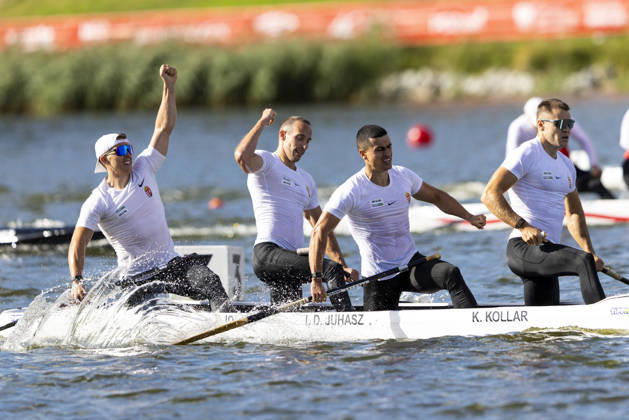 ICF Canoe Sprint and Paracanoe World Championships Kristof Kollar, Istvan David Juhasz, Jonatan Daniel Hajdu, Daniel Fejes during ICF Canoe Sprint and Paracanoe World Championships 2026 in Poznan,Poland on August 29, 2026 Poznan Poland  Copyright: xAndrzejxIwanczukx originalFilename:iwanczuk-icfcanoe260829_nptIE.jpg