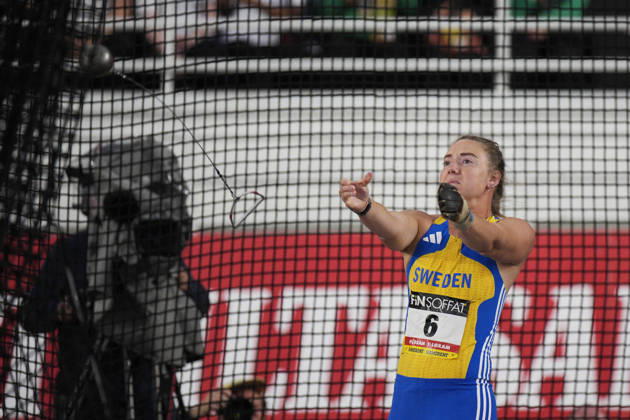 260829 Grete Ahlberg of Sweden competes in hammer throw during day 1 of the athletics gala Finnkampen on August 29, 2026 in Helsinki. Photo: Kalle Parkkinen BILDBYRAN COP 18 XY0124 friidrott athletics friidrett finnkampen day 1 bbeng dag 1 Copyright: KALLExPARKKINEN BB260829ZV006
