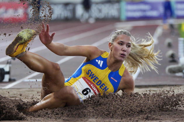 260829 Ella Alvelin Malm of Sweden competes in women™s long jump during day 1 of the athletics gala Finnkampen on August 29, 2026 in Helsinki. Photo: Kalle Parkkinen BILDBYRAN COP 18 XY0124 friidrott athletics friidrett finnkampen day 1 bbeng dag 1 Copyright: KALLExPARKKINEN BB260829ZG007