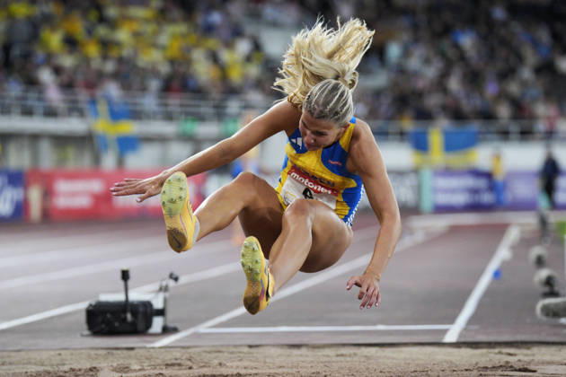 260829 Ella Alvelin Malm of Sweden competes in women™s long jump during day 1 of the athletics gala Finnkampen on August 29, 2026 in Helsinki. Photo: Kalle Parkkinen BILDBYRAN COP 18 XY0124 friidrott athletics friidrett finnkampen day 1 bbeng dag 1 Copyright: KALLExPARKKINEN BB260829ZT008