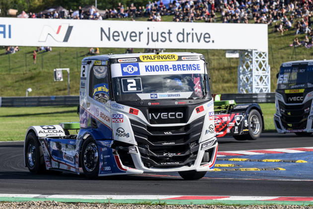 Czech Truck Prix, European circuit truck championship, took place place in Most, Czech Republic, on August 29, 2026. Jochen Hahn from Germany on the track of the second race of the first competition day. (CTKxPhoto OndrejxHajek) CTKPhotoP2026082905050  CTKPhotoP2026082905050