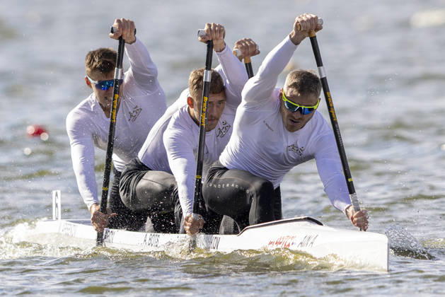 ICF Canoe Sprint and Paracanoe World Championships Alexey Korovashkov, Aleksandr Bots, Dmitrii Sharov, Matvei Arsenov during C4 Men 500m final at the ICF Canoe Sprint and Paracanoe World Championships 2026 in Poznan,Poland on August 29, 2026 Poznan Poland  Copyright: xAndrzejxIwanczukx originalFilename:iwanczuk-icfcanoe260829_npDOv.jpg