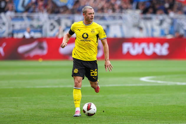 2026.08.29, xkwix, Fußball, Bundesliga, Borussia Dortmund - Hamburger SV, Signal Iduna Park, 1.Spieltag, Saison 2026 2027: Julian Ryerson (Borussia Dortmund 26) DFB regulations prohibit any use of photographs as image sequences and or quasi-video. Photo: xKamilxWilkowskixPressefotoKochx Nordrhein-Westfalen Deutschland