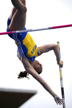 260829 Sandra Alvero of Sweden competes in women™s pole vault during day 1 of the athletics gala Finnkampen on August 29, 2026 in Helsinki. Photo: Kalle Parkkinen BILDBYRAN COP 18 XY0124 friidrott athletics friidrett finnkampen day 1 bbeng dag 1 Copyright: KALLExPARKKINEN BB260829ZE006