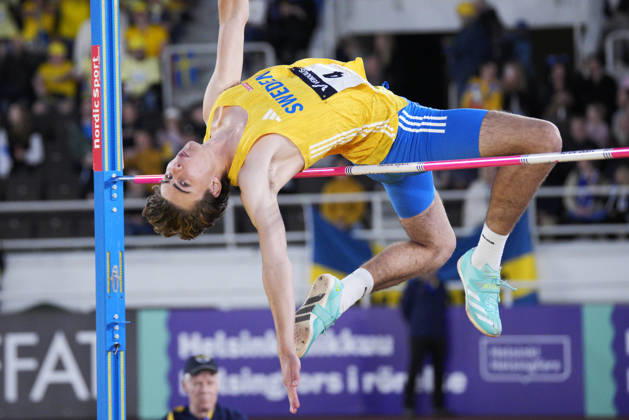 260829 Svante Svensson of Sweden competes in men™s high jump during day 1 of the athletics gala Finnkampen on August 29, 2026 in Helsinki. Photo: Kalle Parkkinen BILDBYRAN COP 18 XY0124 friidrott athletics friidrett finnkampen day 1 bbeng dag 1 Copyright: KALLExPARKKINEN BB260829ZJ014