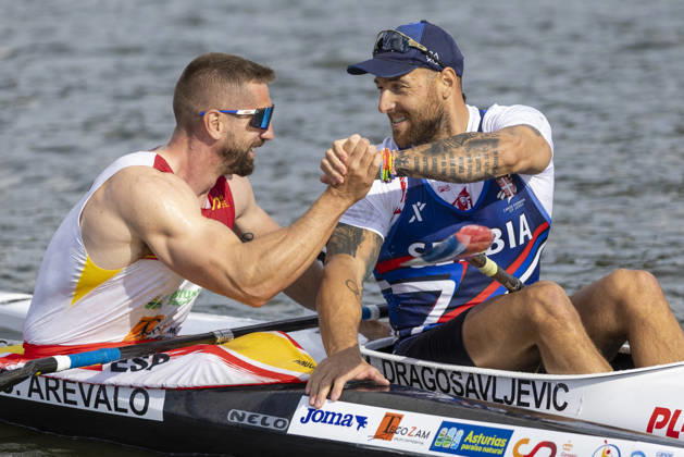 ICF Canoe Sprint and Paracanoe World Championships Marko Dragosavljevic,Carlos Arevalo K1 Men 200m - Final A at the ICF Canoe Sprint and Paracanoe World Championships 2026 in Poznan,Poland on August 29, 2026 Poznan Poland  Copyright: xAndrzejxIwanczukx originalFilename:iwanczuk-icfcanoe260829_npMOF.jpg