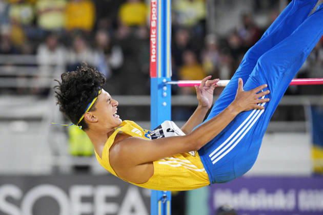 260829 Melwin Lycke Holm of Sweden competes in men™s high jump during day 1 of the athletics gala Finnkampen on August 29, 2026 in Helsinki. Photo: Kalle Parkkinen BILDBYRAN COP 18 XY0124 friidrott athletics friidrett finnkampen day 1 bbeng dag 1 Copyright: KALLExPARKKINEN BB260829ZA013
