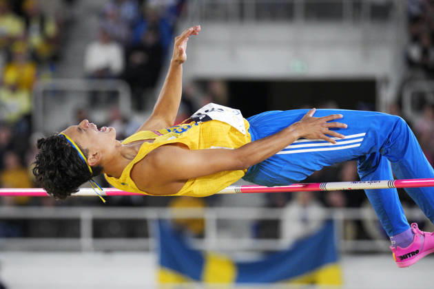 260829 Melwin Lycke Holm of Sweden competes in men™s high jump during day 1 of the athletics gala Finnkampen on August 29, 2026 in Helsinki. Photo: Kalle Parkkinen BILDBYRAN COP 18 XY0124 friidrott athletics friidrett finnkampen day 1 bbeng dag 1 Copyright: KALLExPARKKINEN BB260829ZY012