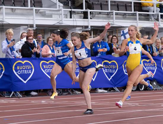 August 29, 2026, Helsinki, Uusimaa, Finland: Lotta Kemppinen, Finland, Finnish athlete, Finnish sprinter, women s 100m, 100 metres, 100m sprint, sprint, sprinter, winner, victory, 11.53, athletics, track and field, Team Finland, Finnish athletics, Finland-Sweden Athletics international match, Länderspiel, Nationalmannschaft Ruotsi-ottelu, Finnkampen, Helsinki Olympic Stadium, Helsinki, Finland, international athletics, sports, ZSPORTS, ZTRACK, Lotta Kemppinen, Suomi, suomalainen urheilija, suomalainen pikajuoksija, naisten 100 m, 100 metria, pikajuoksu, voittaja, voitto, yleisurheilu, Suomen maajoukkue, Suomen yleisurheilu, Suomi-Ruotsi-maaottelu, Ruotsi-ottelu, Helsingin olympiastadion, Helsinki, urheilu, Lotta Kemppinen, Finland, finlandsk idrottare, finlandsk sprinter, damernas 100 m, 100 meter, sprint, sprinter, vinnare, seger, friidrott, Finlands landslag, finlandsk friidrott, Finnkampen, Helsingfors Olympiastadion, Helsingfors, Helsinki Finland - ZUMAt172 20260829_zip_t172_011 Copyright: xJosexTabaresx