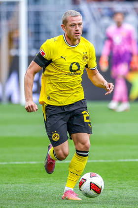 2026.08.29, xkwix, Fußball, Bundesliga, Borussia Dortmund - Hamburger SV, Signal Iduna Park, 1.Spieltag, Saison 2026 2027: Julian Ryerson (Borussia Dortmund 26) DFB regulations prohibit any use of photographs as image sequences and or quasi-video. Photo: xKamilxWilkowskixPressefotoKochx Nordrhein-Westfalen Deutschland