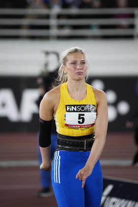 260829 Elin Lindberg of Sweden competes in women™s javelin throw during day 1 of the athletics gala Finnkampen on August 29, 2026 in Helsinki. Photo: Kalle Parkkinen BILDBYRAN COP 18 XY0124 friidrott athletics friidrett finnkampen day 1 bbeng dag 1 Copyright: KALLExPARKKINEN BB260829ZO021