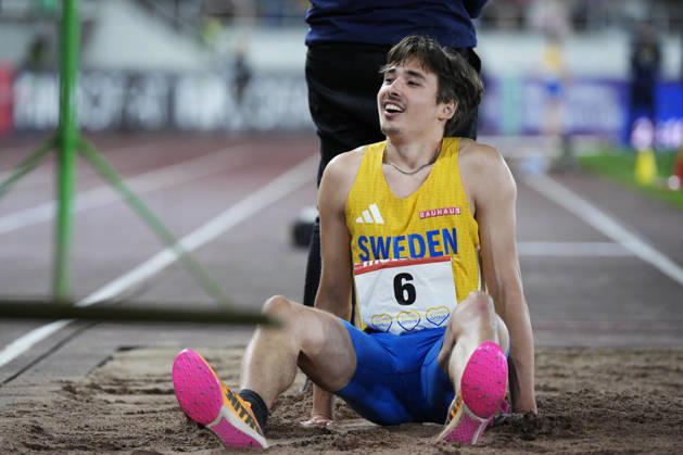 260829 Gabriel Wallmark of Sweden competes in men™s triple jump during day 1 of the athletics gala Finnkampen on August 29, 2026 in Helsinki. Photo: Kalle Parkkinen BILDBYRAN COP 18 XY0124 friidrott athletics friidrett finnkampen day 1 bbeng dag 1 Copyright: KALLExPARKKINEN BB260829ZI020