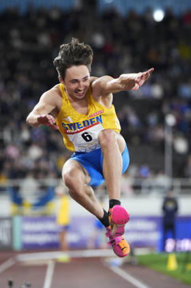 260829 Gabriel Wallmark of Sweden competes in men™s triple jump during day 1 of the athletics gala Finnkampen on August 29, 2026 in Helsinki. Photo: Kalle Parkkinen BILDBYRAN COP 18 XY0124 friidrott athletics friidrett finnkampen day 1 bbeng dag 1 Copyright: KALLExPARKKINEN BB260829ZV026