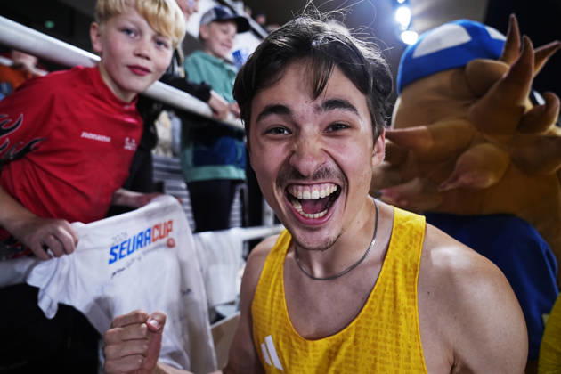 260829 Gabriel Wallmark of Sweden after competing in men™s triple jump during day 1 of the athletics gala Finnkampen on August 29, 2026 in Helsinki. Photo: Kalle Parkkinen BILDBYRAN COP 18 XY0124 friidrott athletics friidrett finnkampen day 1 bbeng dag 1 Copyright: KALLExPARKKINEN BB260829ZB023
