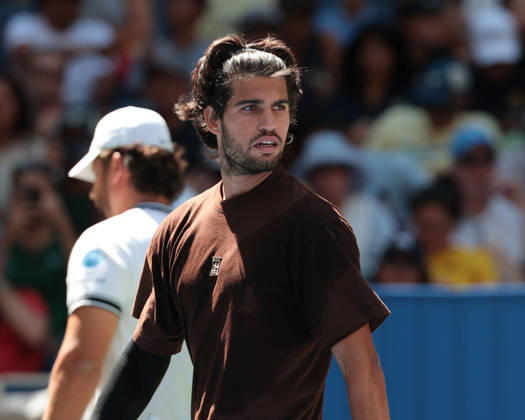 Carlos Alcaraz, Training, Practice, US Open Championships, Billie Jean King National Tennis Center, Flushing Meadows, New York, USA . Copyright: xJuergenxHasenkopfx