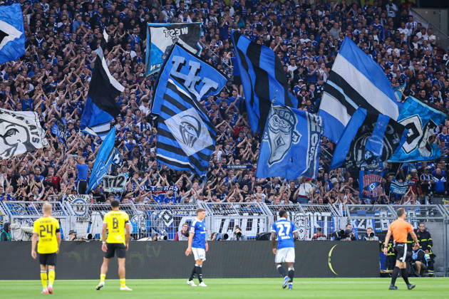 2026.08.29, xkwix, Fußball, Bundesliga, Borussia Dortmund - Hamburger SV, Signal Iduna Park, 1.Spieltag, Saison 2026 2027: Gaesteblock mit Hamburger Fans DFB regulations prohibit any use of photographs as image sequences and or quasi-video. Photo: xKamilxWilkowskixPressefotoKochx Nordrhein-Westfalen Deutschland