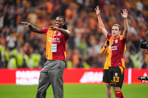 Galatasaray v Goztepe - Turkish Super Lig ISTANBUL, TURKIYE - AUGUST 29: Galatasaray s new signing Rafael Leao (L) and Batrakov celebrate after the Turkish Super Lig week 3 match between Galatasaray and Goztepe at RAMS Park in Istanbul, Turkiye on August 29, 2026. Cemal Yurttas Anadolu Istanbul Turkey. Editorial use only. Please get in touch for any other usage.  Copyright: x2026xAnadoluxCemalxYurttasx