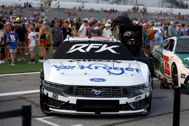 DAYTONA BEACH, FL - AUGUST 29: Ryan Preece ( 60 RFK Racing Kroger OIKOS Ford) car on pit road before the NASCAR, Motorsport, USA Cup Series Coke Zero Sugar 400 on August 29, 2026 at Daytona International Speedway in Daytona Beach, FL (Photo by Malcolm Hope Icon Sportswire) AUTO: AUG 29 NASCAR Cup Series Coke Zero Sugar 400 EDITORIAL USE ONLY Icon260829001400