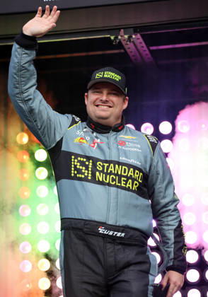DAYTONA BEACH, FL - AUGUST 29: Cole Custer ( 41 Haas Factory Team Standard Nuclear Chevrolet) waves to the crowd during driver introduction prior to the NASCAR, Motorsport, USA Cup Series Coke Zero Sugar 400 on August 29, 2026 at Daytona International Speedway in Daytona Beach, FL. (Photo by Michael Bush Icon Sportswire) AUTO: AUG 29 NASCAR Cup Series Coke Zero Sugar 400 EDITORIAL USE ONLY Icon260829014