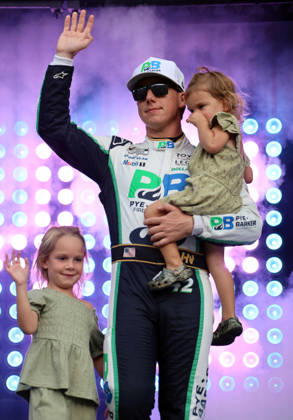 DAYTONA BEACH, FL - AUGUST 29: John Hunter Nemechek ( 42 LEGACY MOTOR CLUB Pye-Barker Fire & Safety Toyota) waves to the crowd during driver introduction prior to the NASCAR, Motorsport, USA Cup Series Coke Zero Sugar 400 on August 29, 2026 at Daytona International Speedway in Daytona Beach, FL. (Photo by Michael Bush Icon Sportswire) AUTO: AUG 29 NASCAR Cup Series Coke Zero Sugar 400 EDITORIAL USE ONLY Icon260829021