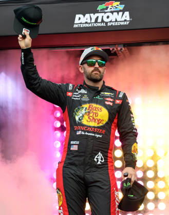 DAYTONA BEACH, FL - AUGUST 29: Austin Dillon ( 3 Richard Childress Racing Bass Pro Shops Winchester Deer Season XP Chevrolet) waves to the crowd during driver introduction prior to the NASCAR, Motorsport, USA Cup Series Coke Zero Sugar 400 on August 29, 2026 at Daytona International Speedway in Daytona Beach, FL. (Photo by Michael Bush Icon Sportswire) AUTO: AUG 29 NASCAR Cup Series Coke Zero Sugar 400 EDITORIAL USE ONLY Icon260829023