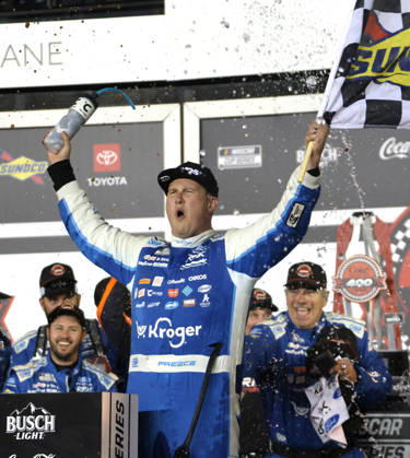 DAYTONA BEACH, FL - AUGUST 29: Ryan Preece ( 60 RFK Racing Kroger OIKOS Ford) celebrates winning the NASCAR, Motorsport, USA Cup Series Coke Zero Sugar 400 on August 29, 2026 at Daytona International Speedway in Daytona Beach, FL. (Photo by Michael Bush Icon Sportswire) AUTO: AUG 29 NASCAR Cup Series Coke Zero Sugar 400 EDITORIAL USE ONLY Icon260829040400