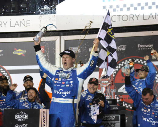 DAYTONA BEACH, FL - AUGUST 29: Ryan Preece ( 60 RFK Racing Kroger OIKOS Ford) celebrates winning the NASCAR, Motorsport, USA Cup Series Coke Zero Sugar 400 on August 29, 2026 at Daytona International Speedway in Daytona Beach, FL. (Photo by Michael Bush Icon Sportswire) AUTO: AUG 29 NASCAR Cup Series Coke Zero Sugar 400 EDITORIAL USE ONLY Icon260829042400