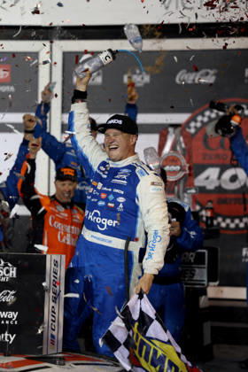 DAYTONA BEACH, FL - AUGUST 29: Ryan Preece ( 60 RFK Racing Kroger OIKOS Ford) celebrates winning the NASCAR, Motorsport, USA Cup Series Coke Zero Sugar 400 on August 29, 2026 at Daytona International Speedway in Daytona Beach, FL (Photo by Malcolm Hope Icon Sportswire) AUTO: AUG 29 NASCAR Cup Series Coke Zero Sugar 400 EDITORIAL USE ONLY Icon260829013400
