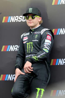 DAYTONA BEACH, FL - AUGUST 29: Ty Gibbs ( 54 Joe Gibbs Racing Monster Energy Toyota) before the start of the NASCAR, Motorsport, USA Cup Series Coke Zero Sugar 400 on August 29, 2026 at Daytona International Speedway in Daytona Beach, FL (Photo by Malcolm Hope Icon Sportswire) AUTO: AUG 29 NASCAR Cup Series Coke Zero Sugar 400 EDITORIAL USE ONLY Icon260829020400