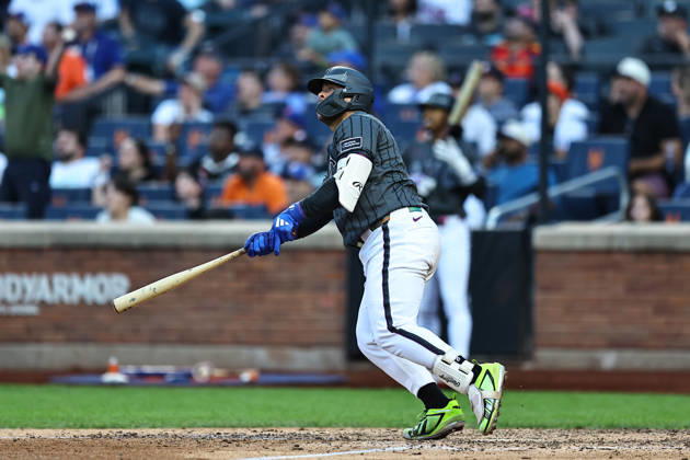 MLB, Baseball Herren, USA Houston Astros Vs. New York Mets New York Mets Francisco Alvarez 4 doubles to drive in two runs during the eighth inning of a baseball game against the Houston Astros at Citi Field in Flushing, New York, on August 29, 2026. Flushing New York United States  Copyright: xGordonxDonovanx originalFilename:donovan-mlbhoust260829_npIKZ.jpg